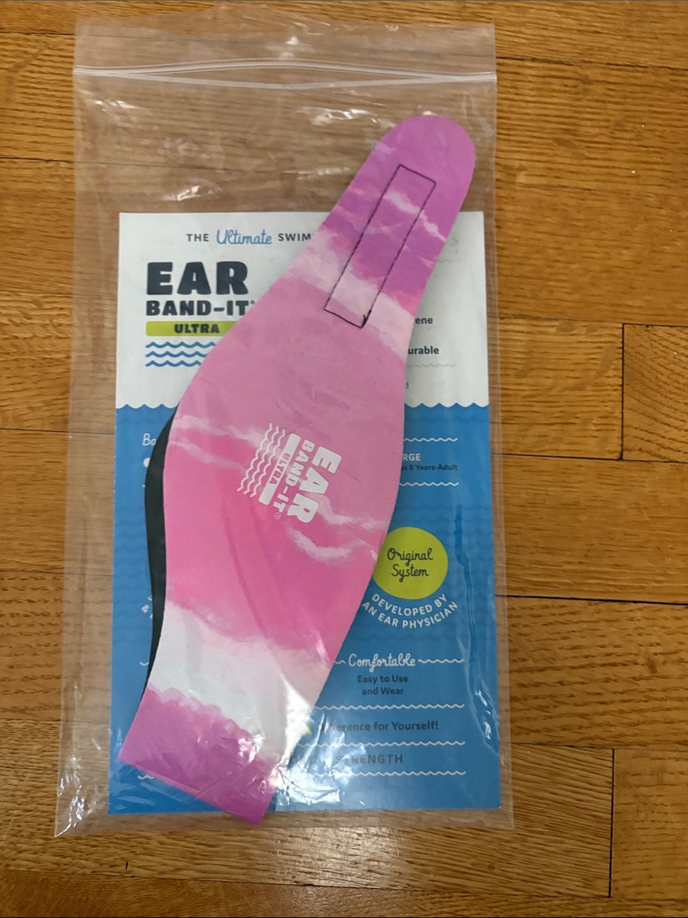 Kids Swim Headband in Pink Tie-Dye